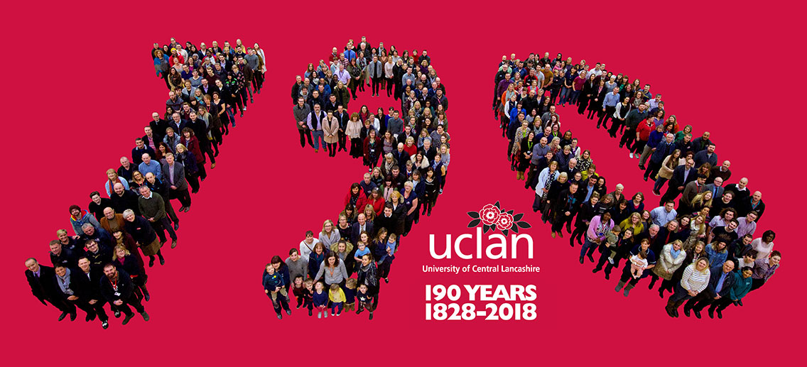 Hundreds of staff get together to spell out "190"